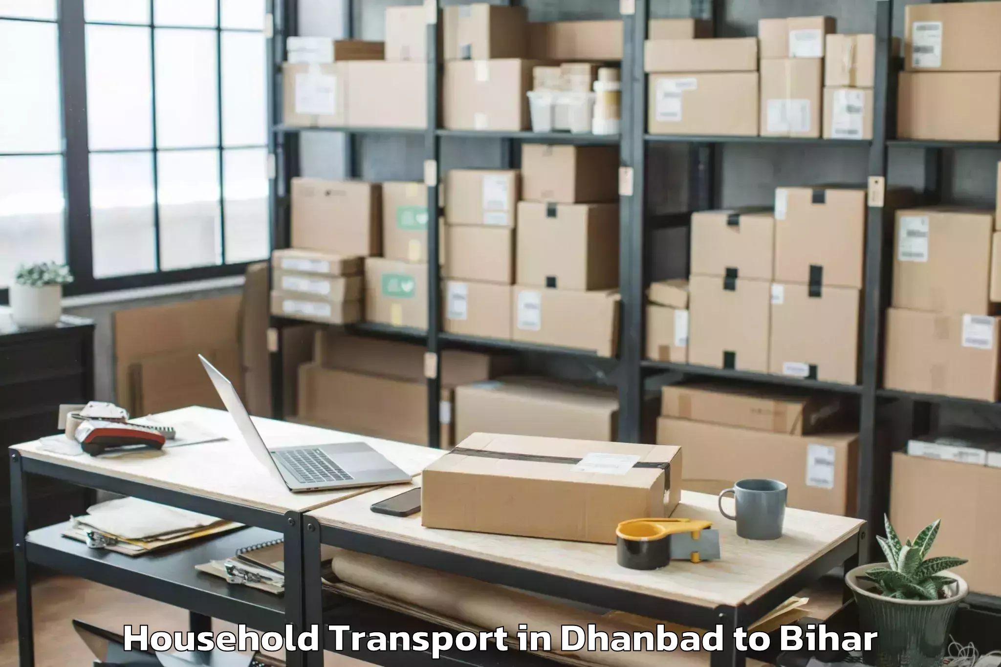 Top Dhanbad to Raxaul Household Transport Available